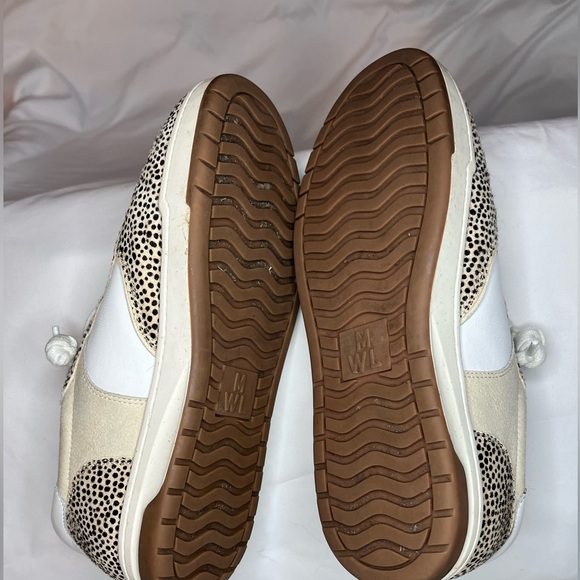 Madewell Court Sneakers Spotted Calf Hair & Leather & Nubuck Lace-Up 10 - Picture 6 of 9